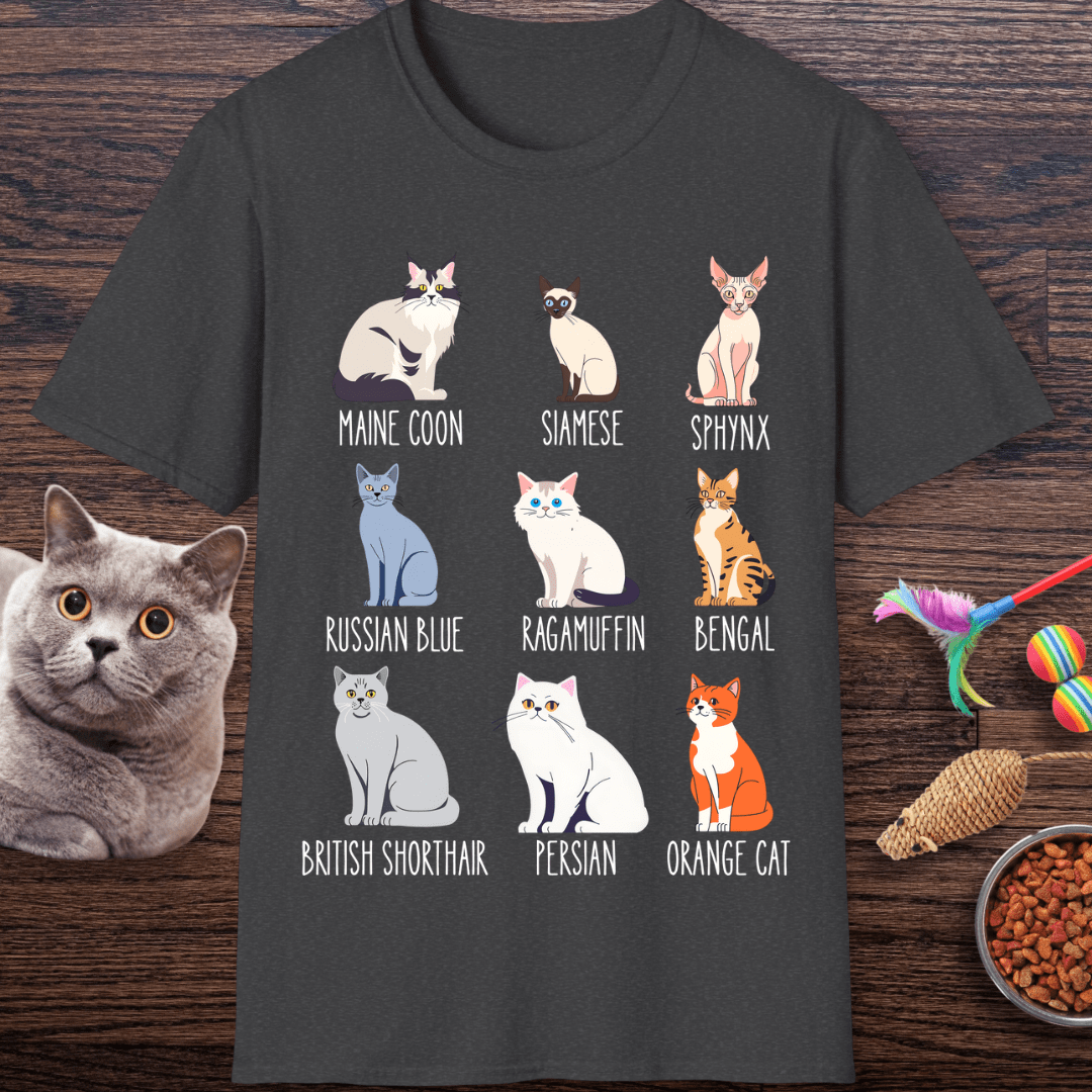 Cat Breed Showcase T-Shirt