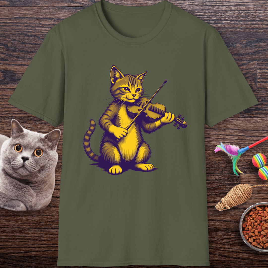 Cat Fiddlin’ Violin T-Shirt