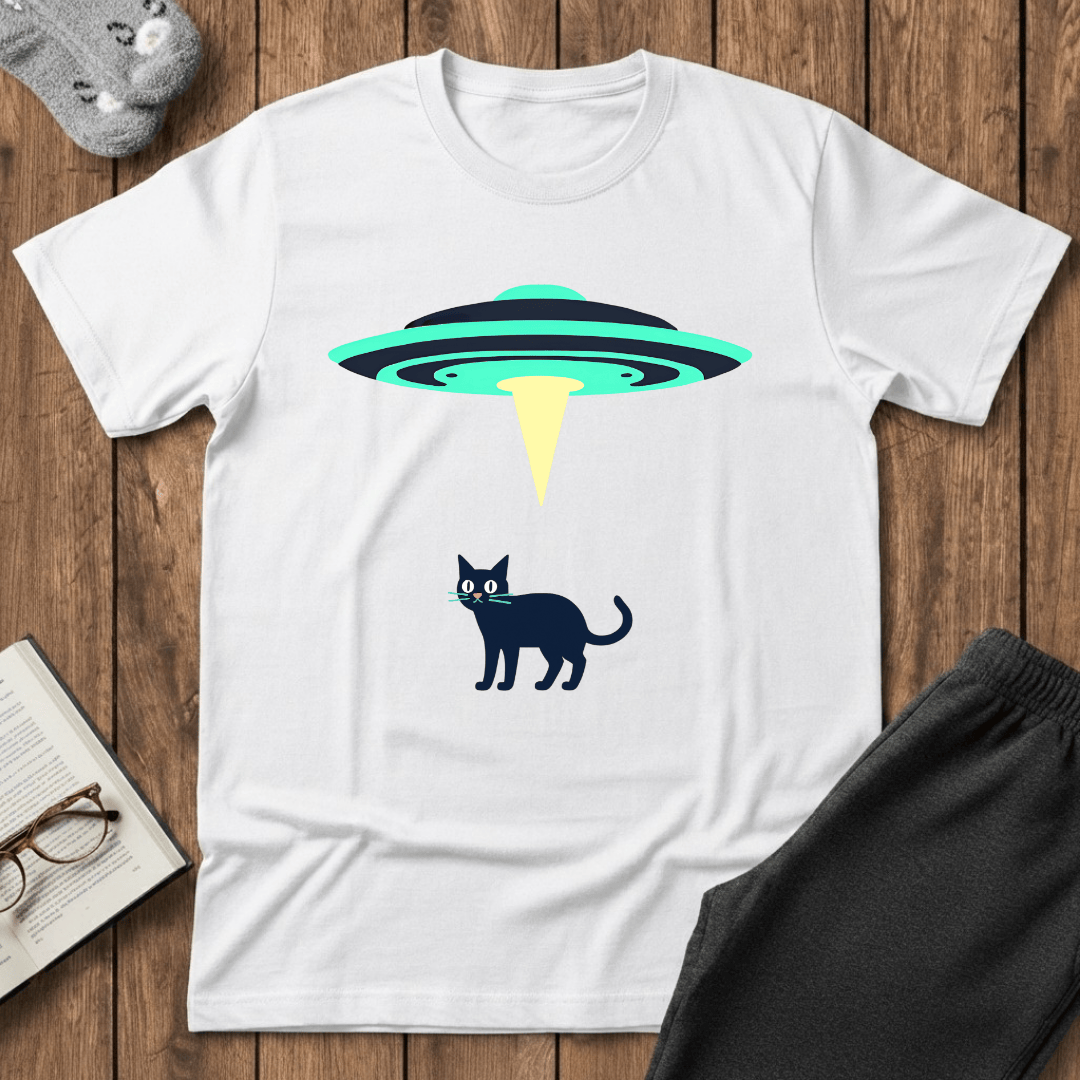 Abducted By Aliens Cat T-Shirt