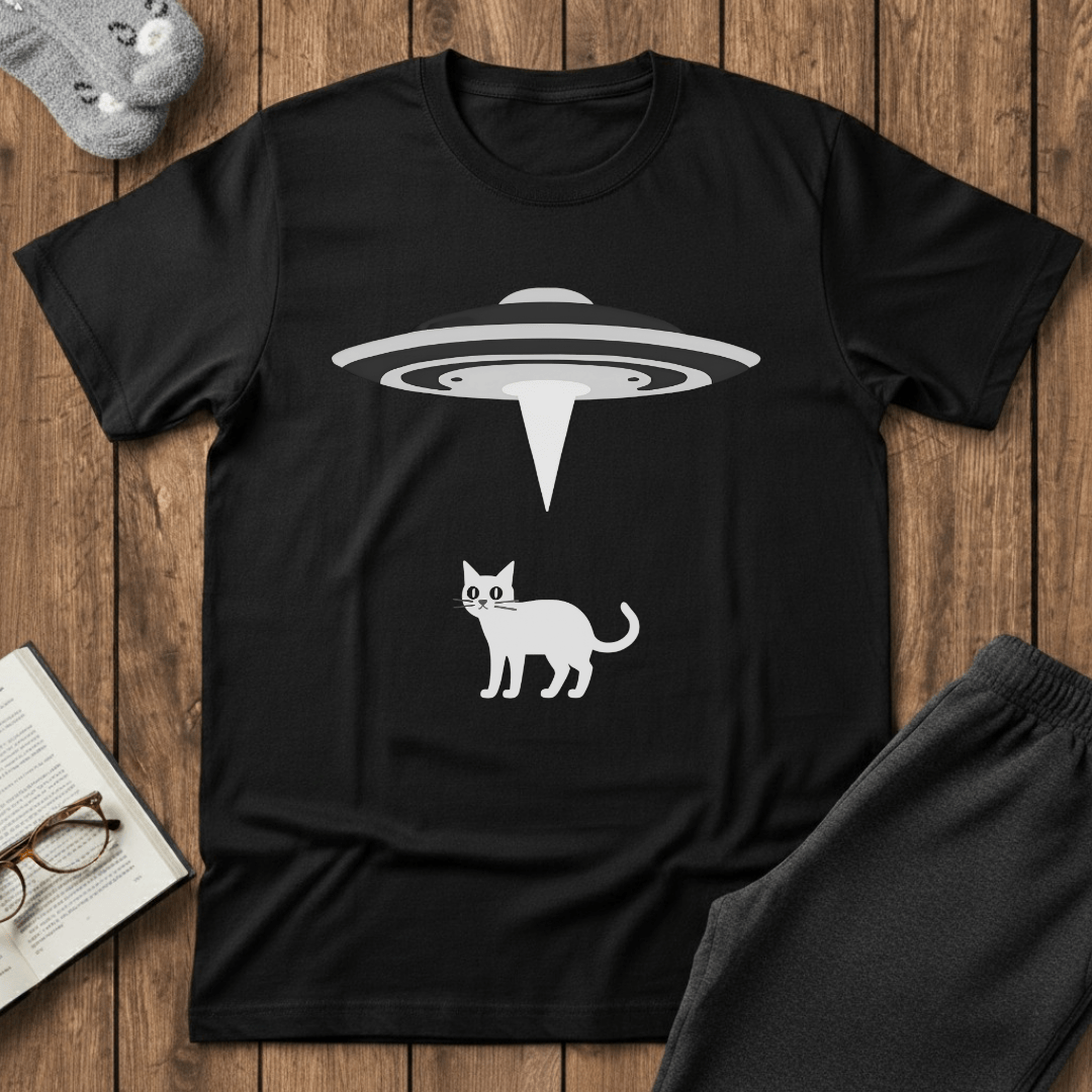 Abducted By Aliens Cat T-Shirt