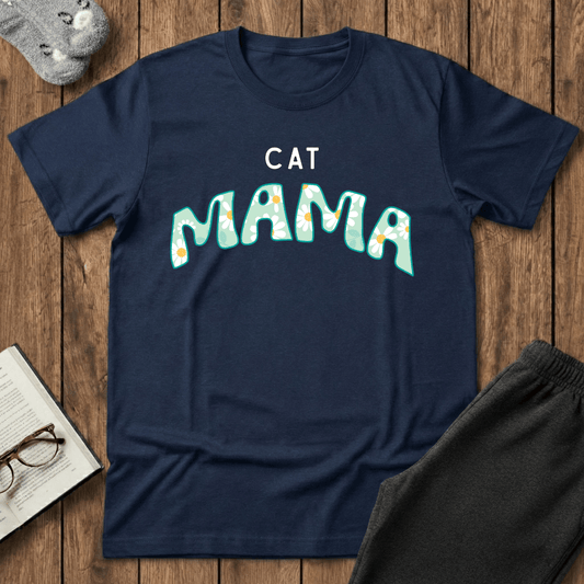 Cat Mama Daisy Green T-Shirt
