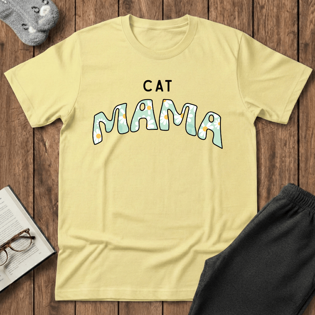 Cat Mama Daisy Green T-Shirt