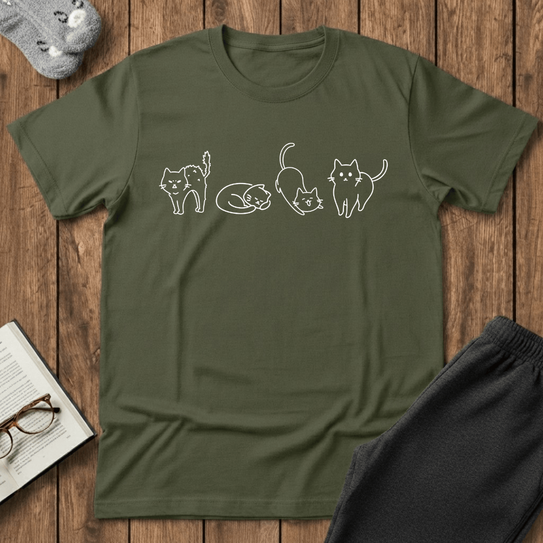 Cat Moods of the Day T-Shirt