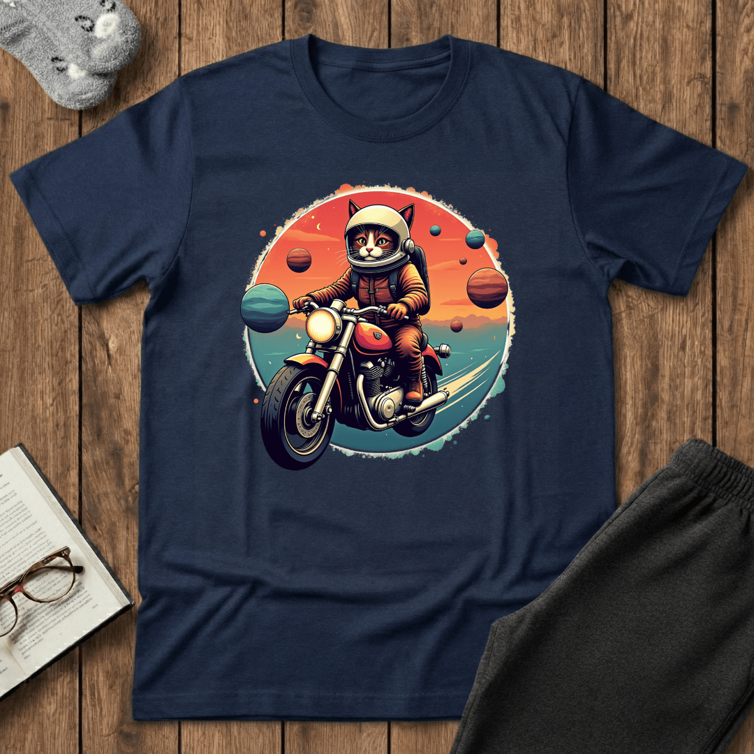 Cosmic Rider Cat T-Shirt