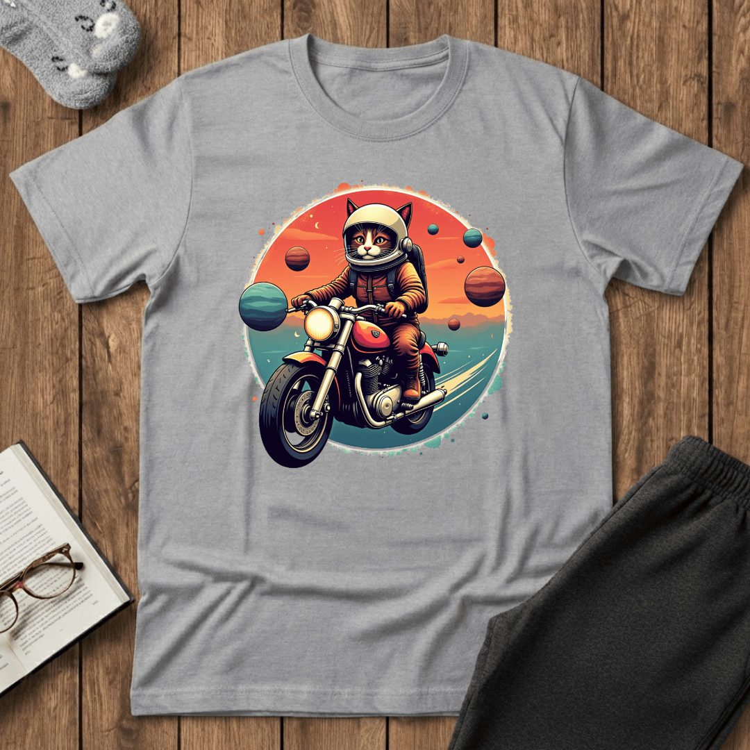 Cosmic Rider Cat T-Shirt