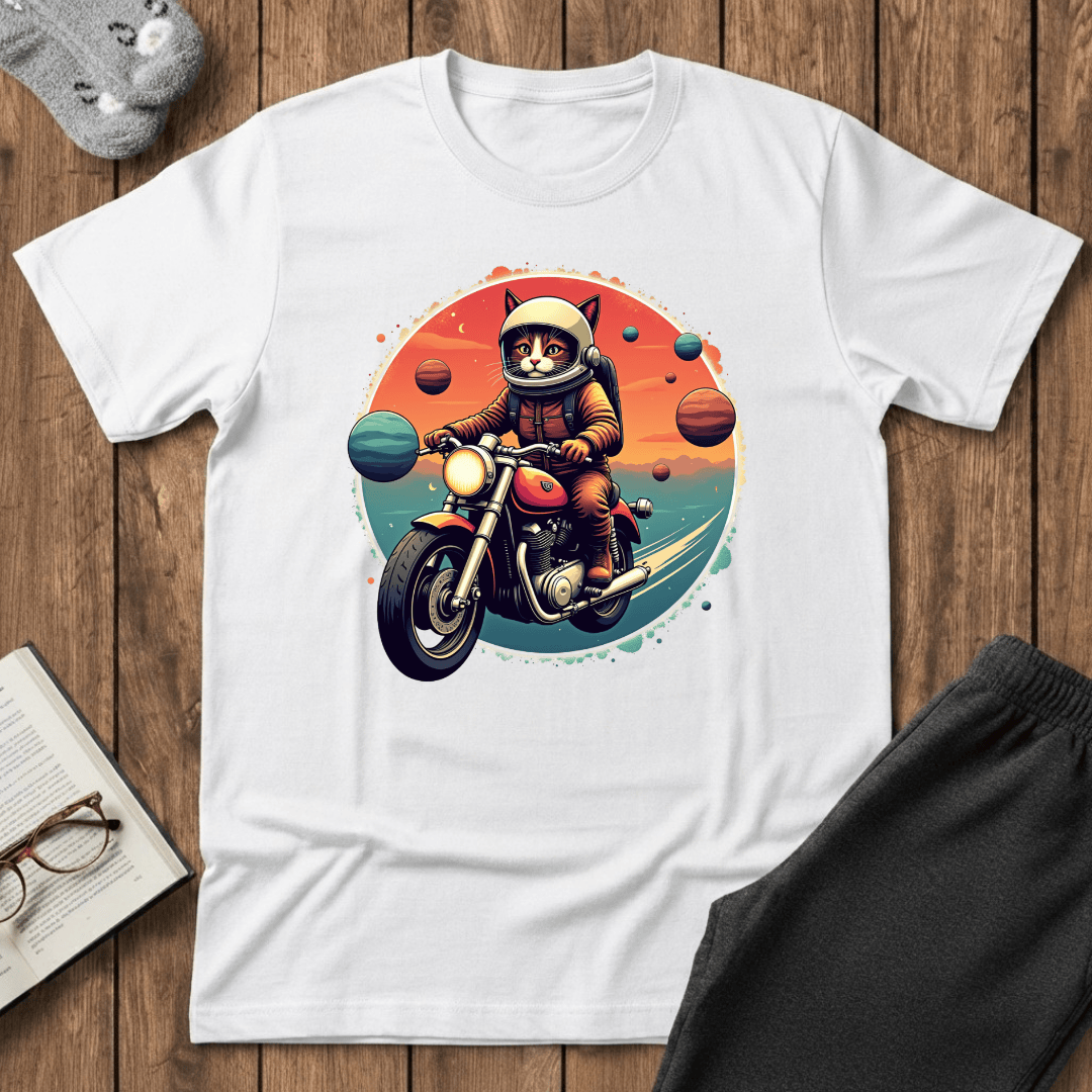 Cosmic Rider Cat T-Shirt