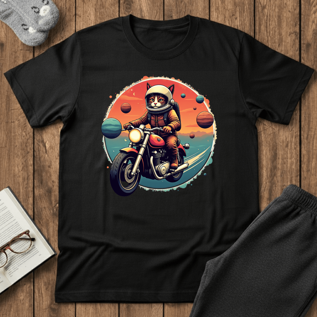 Cosmic Rider Cat T-Shirt