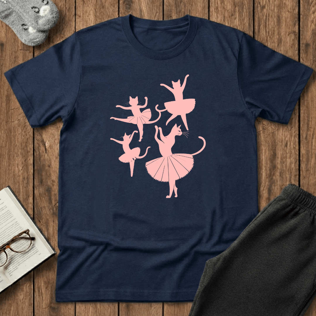 Ballet Cat Silhouette Dance T-Shirt