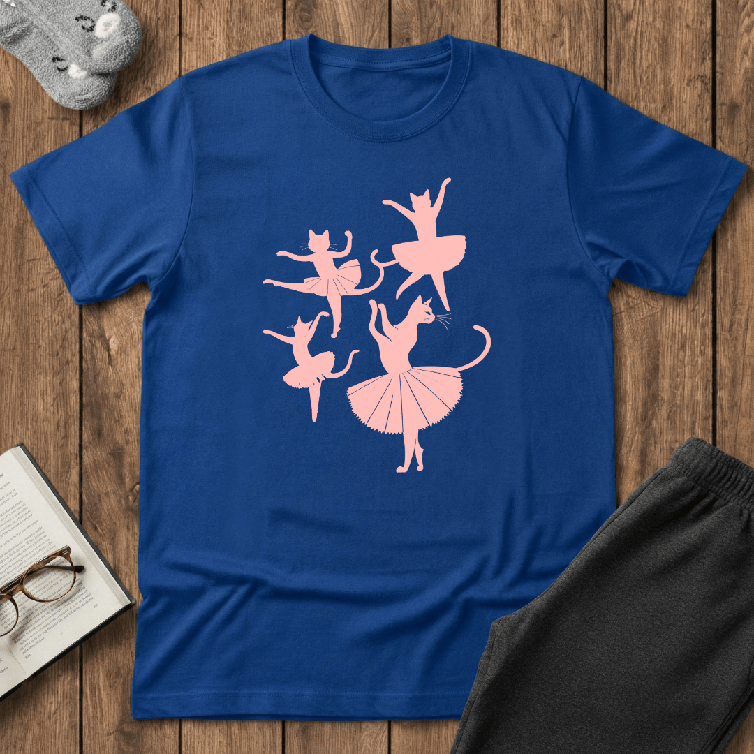 Ballet Cat Silhouette Dance T-Shirt