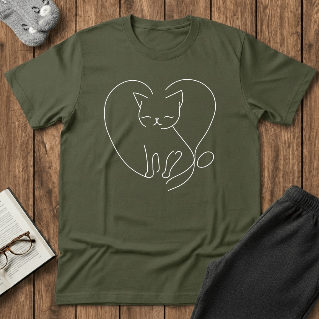 Cozy Heart Kitty T-Shirt