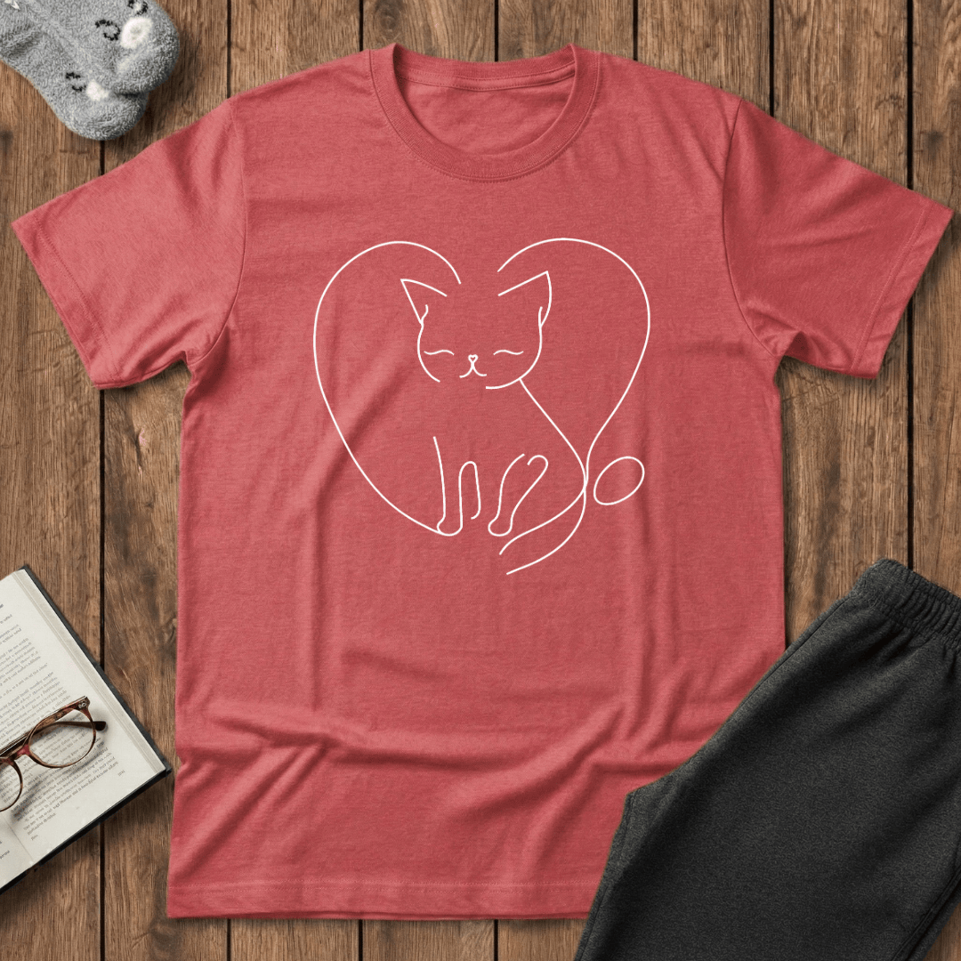 Cozy Heart Kitty T-Shirt