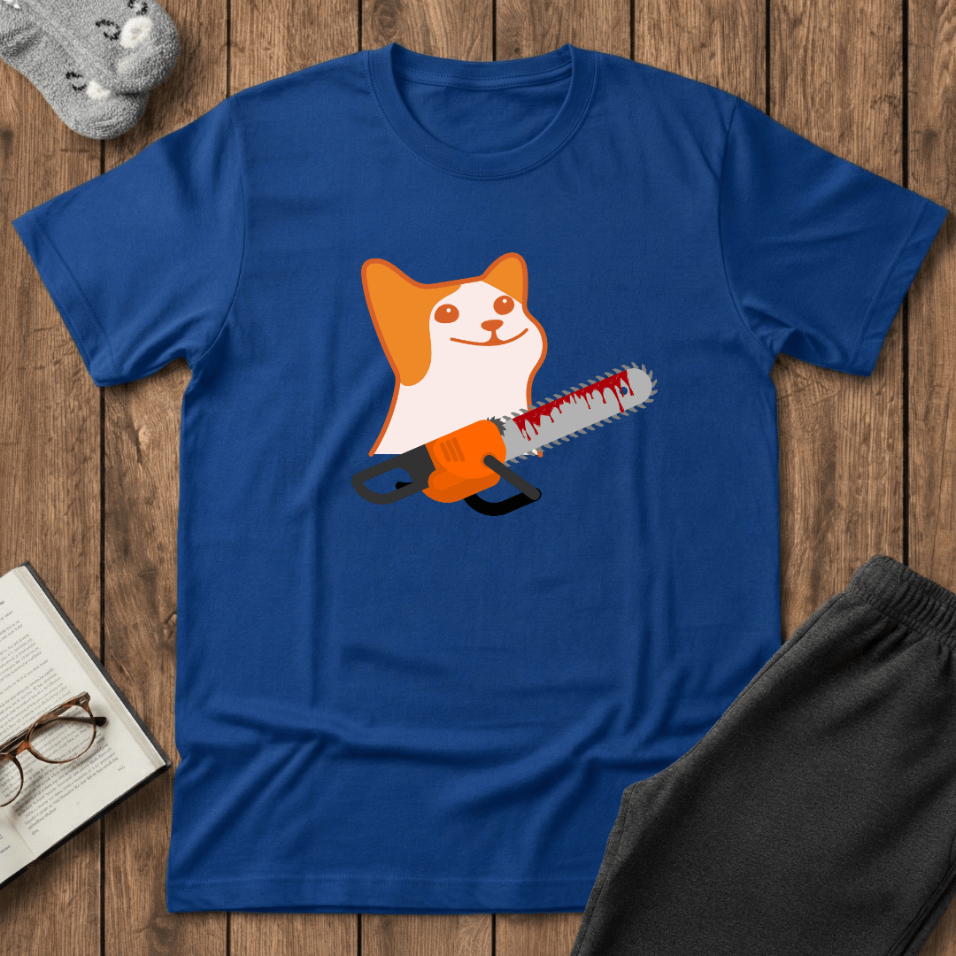 Creepy Cat With Chainsaw T-Shirt