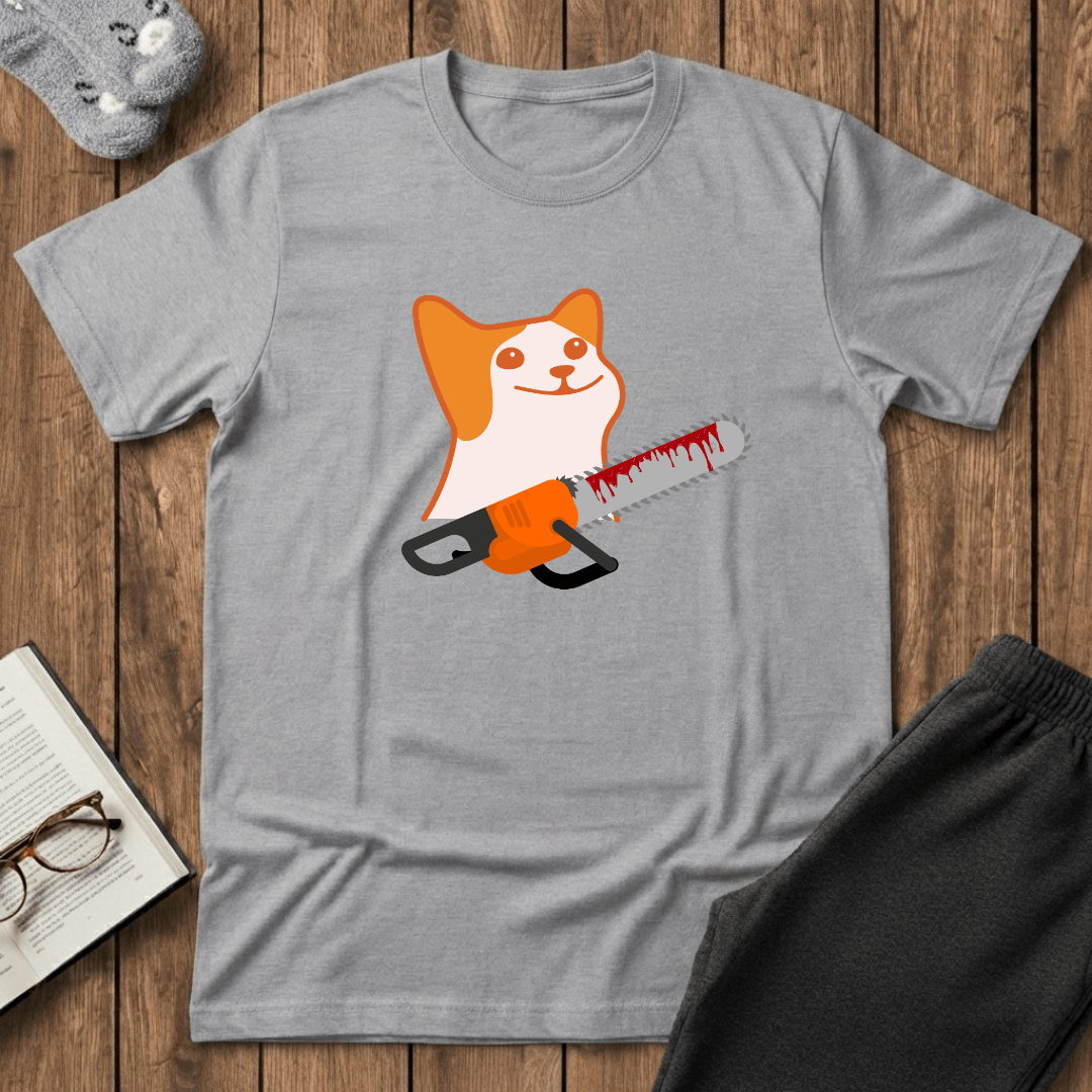 Creepy Cat With Chainsaw T-Shirt