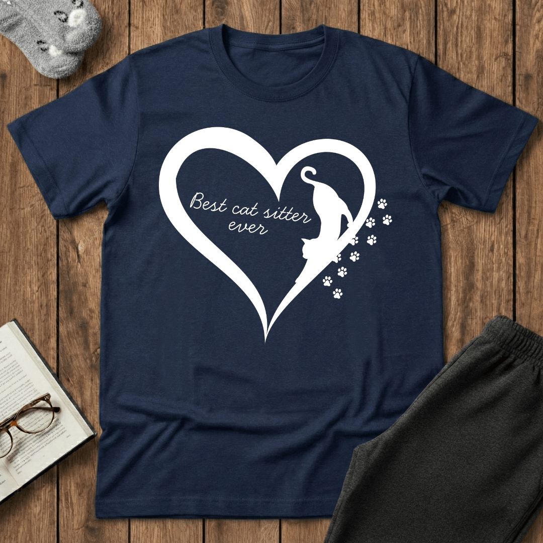 Best Cat Sitter Ever Heart T-Shirt