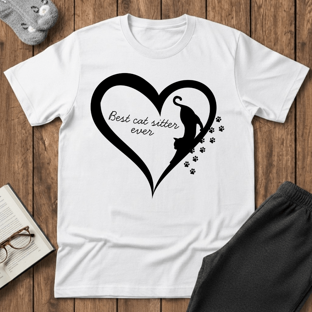 Best Cat Sitter Ever Heart T-Shirt