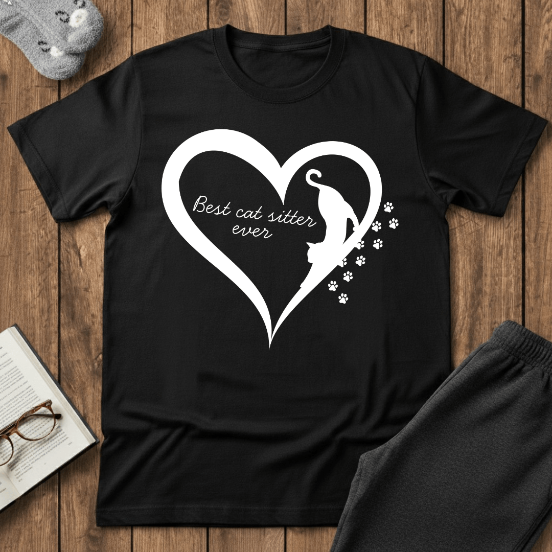 Best Cat Sitter Ever Heart T-Shirt