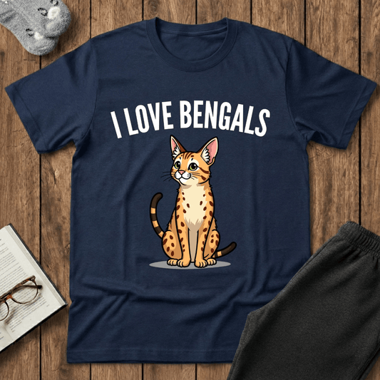 I ❤️ Bengals Cat T-Shirt