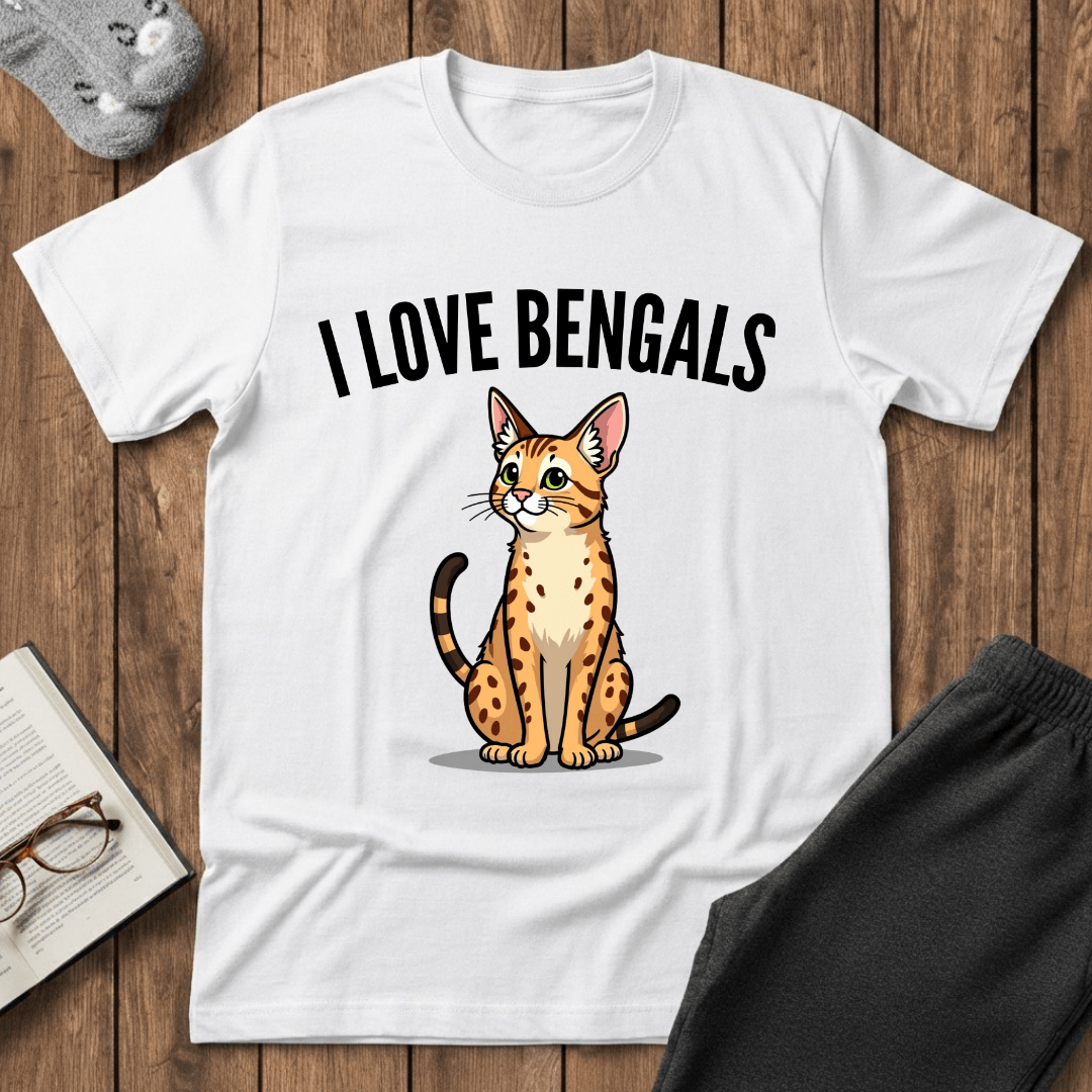 I ❤️ Bengals Cat T-Shirt