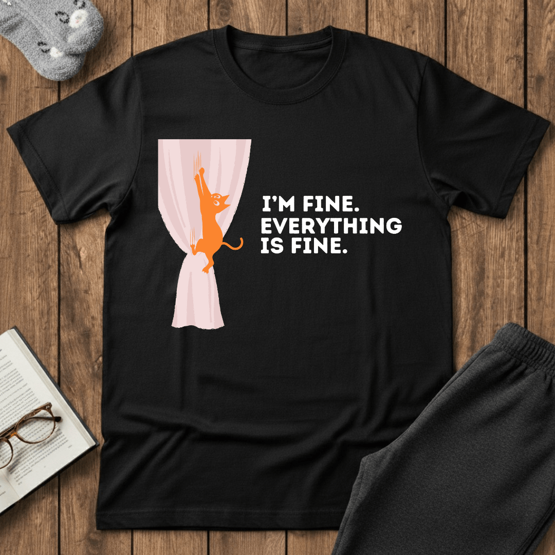 I’m Fine. Everything Is Fine Cat T-Shirt