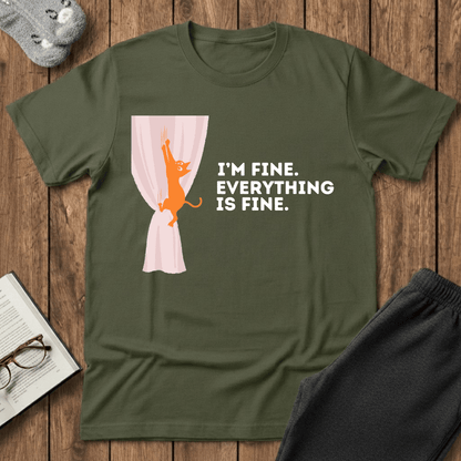 I’m Fine. Everything Is Fine Cat T-Shirt
