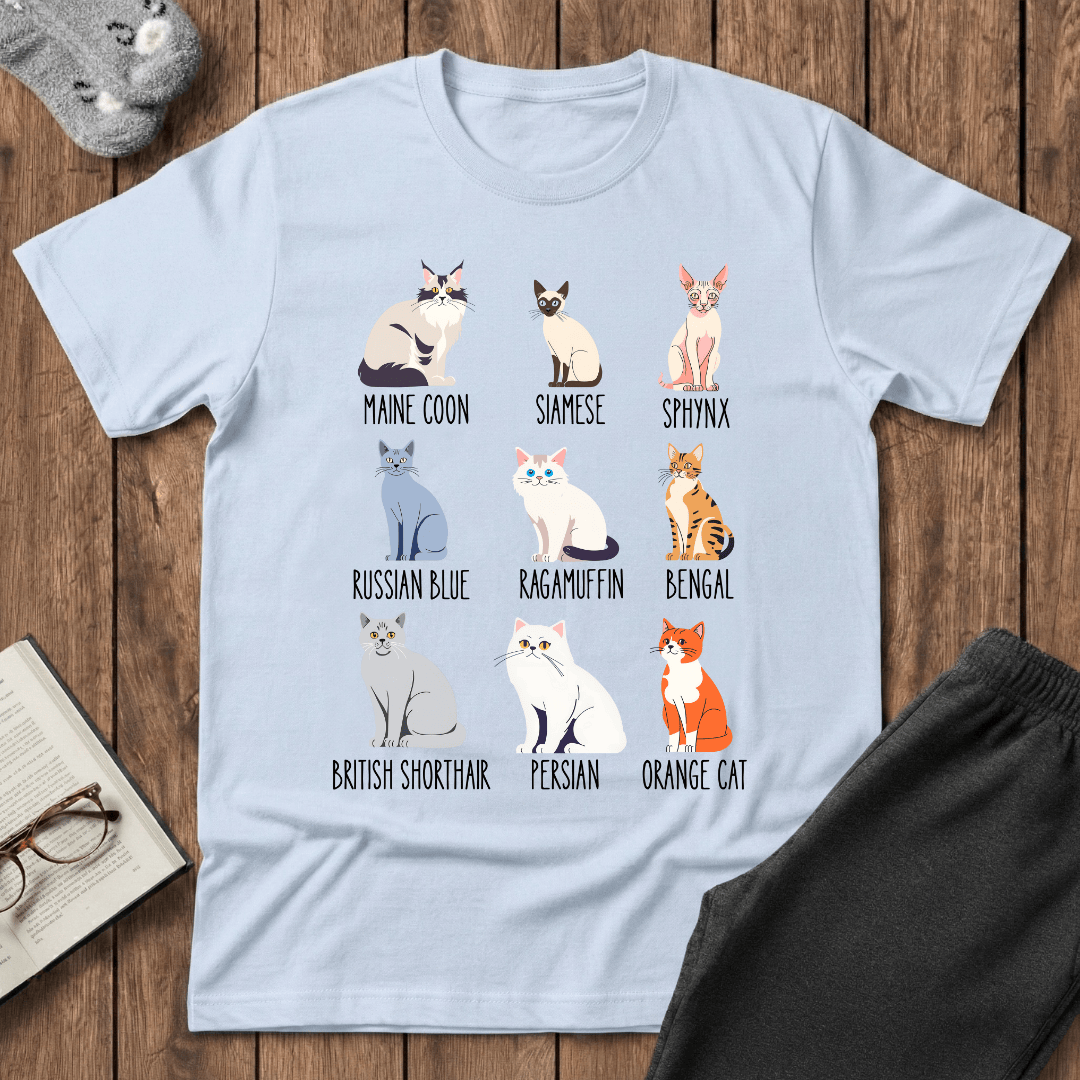 Cat Breed Showcase T-Shirt