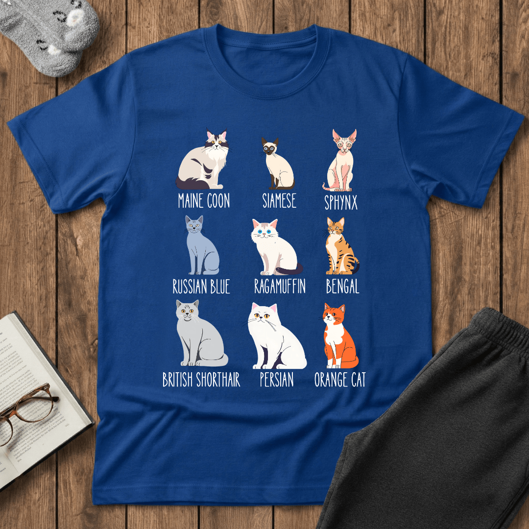 Cat Breed Showcase T-Shirt