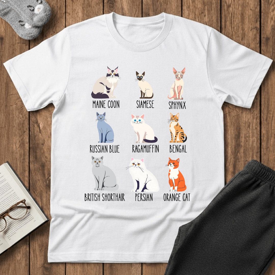 Cat Breed Showcase T-Shirt