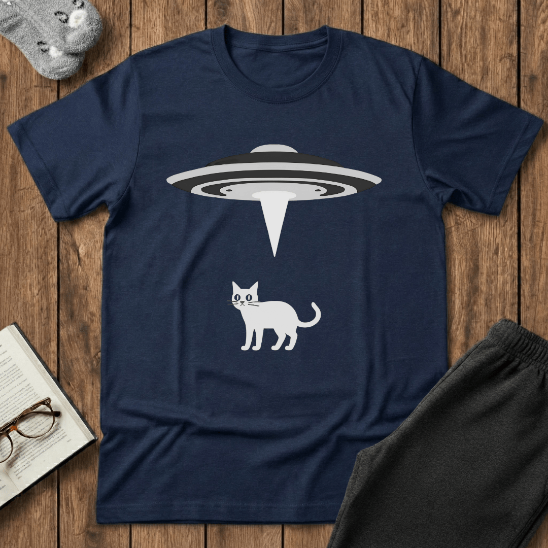 Abducted By Aliens Cat T-Shirt