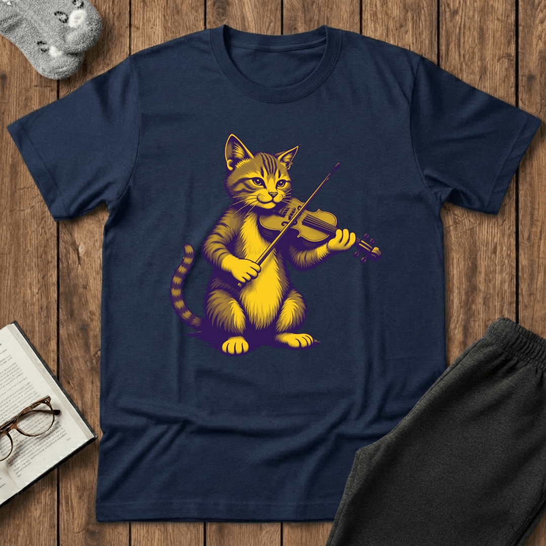 Cat Fiddlin’ Violin T-Shirt