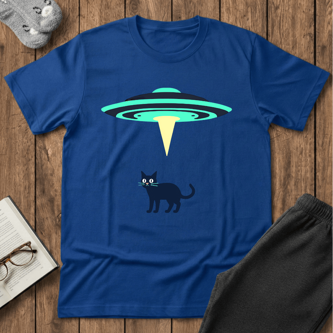 Abducted By Aliens Cat T-Shirt