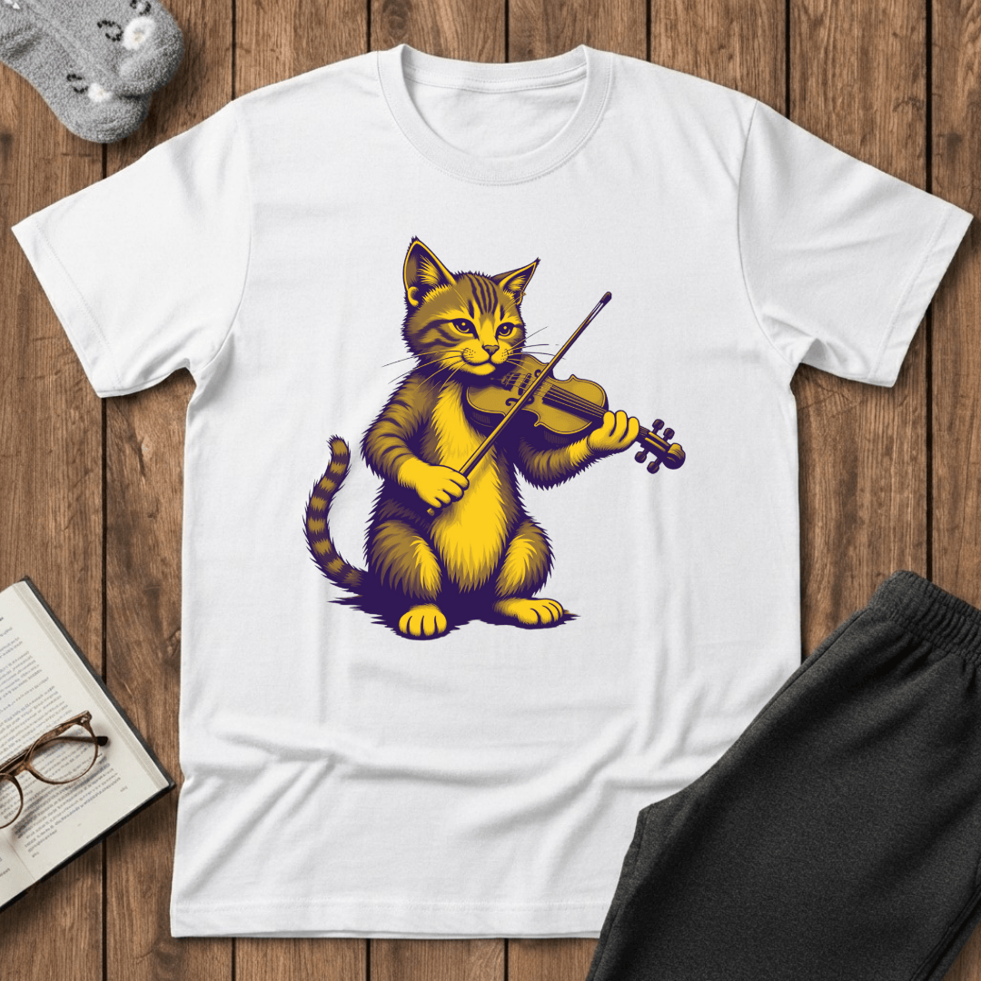 Cat Fiddlin’ Violin T-Shirt