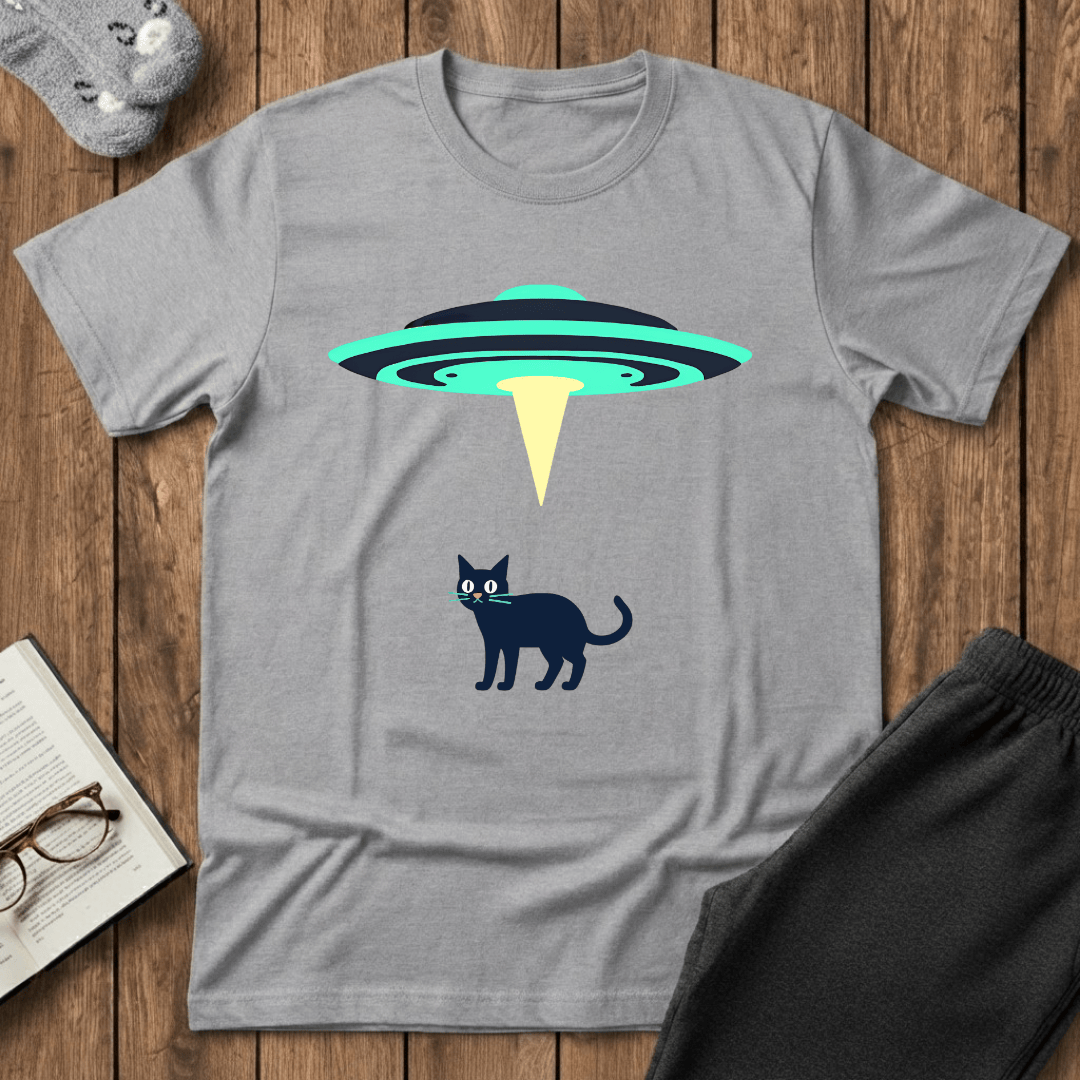 Abducted By Aliens Cat T-Shirt