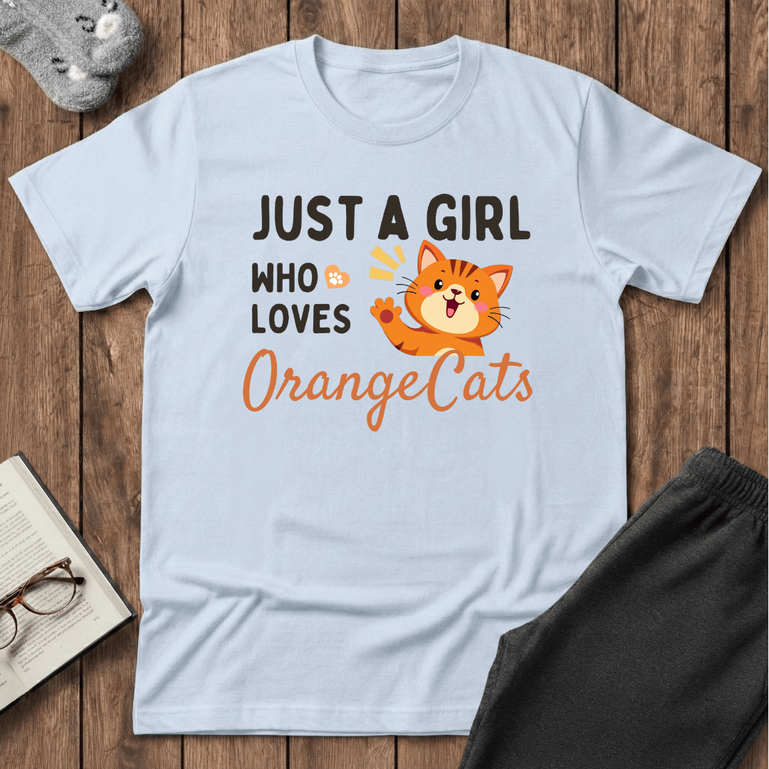 Just a Girl Who Loves Orange Cats T-Shirt