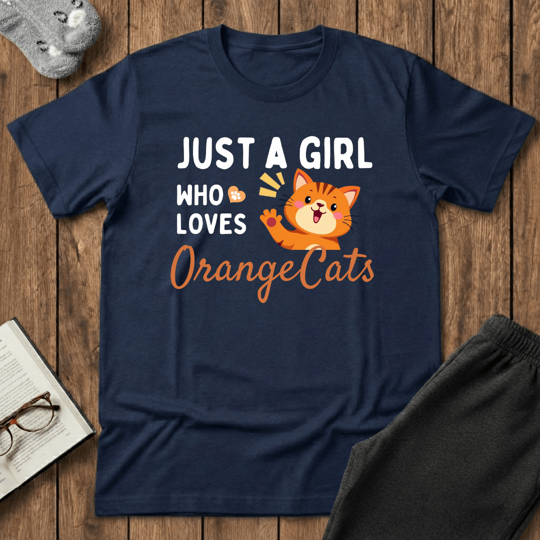 Just a Girl Who Loves Orange Cats T-Shirt