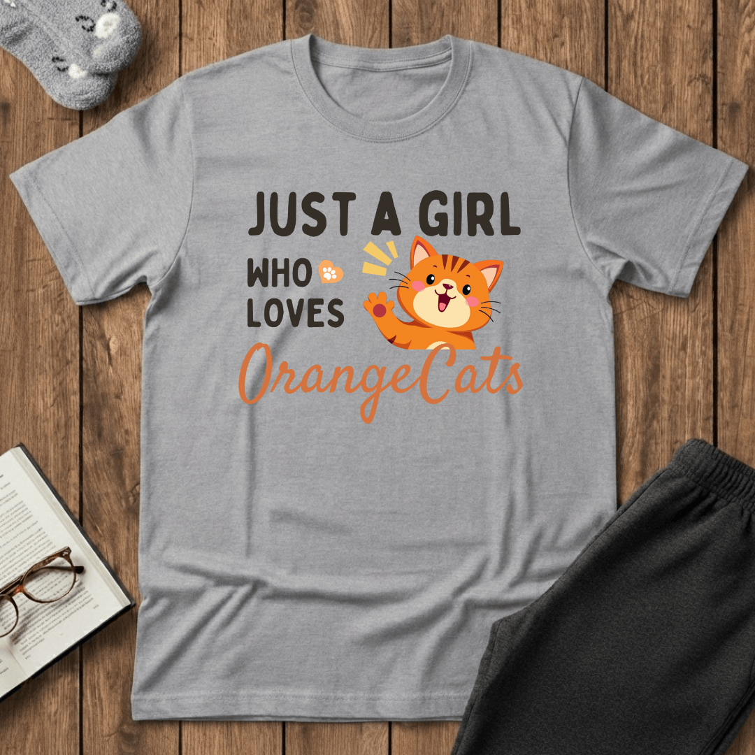 Just a Girl Who Loves Orange Cats T-Shirt
