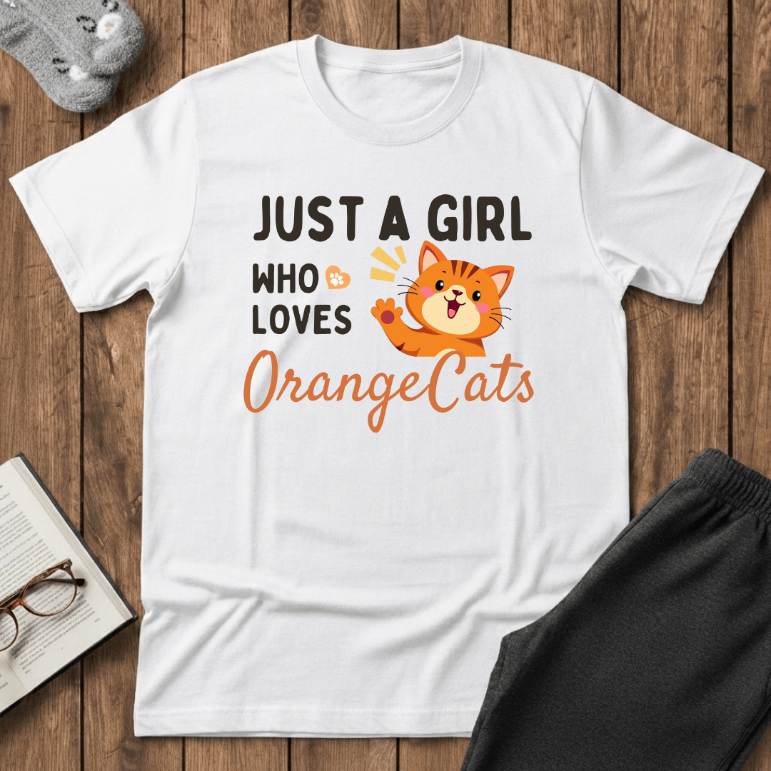 Just a Girl Who Loves Orange Cats T-Shirt