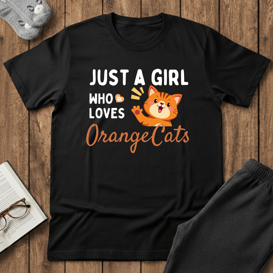 Just a Girl Who Loves Orange Cats T-Shirt