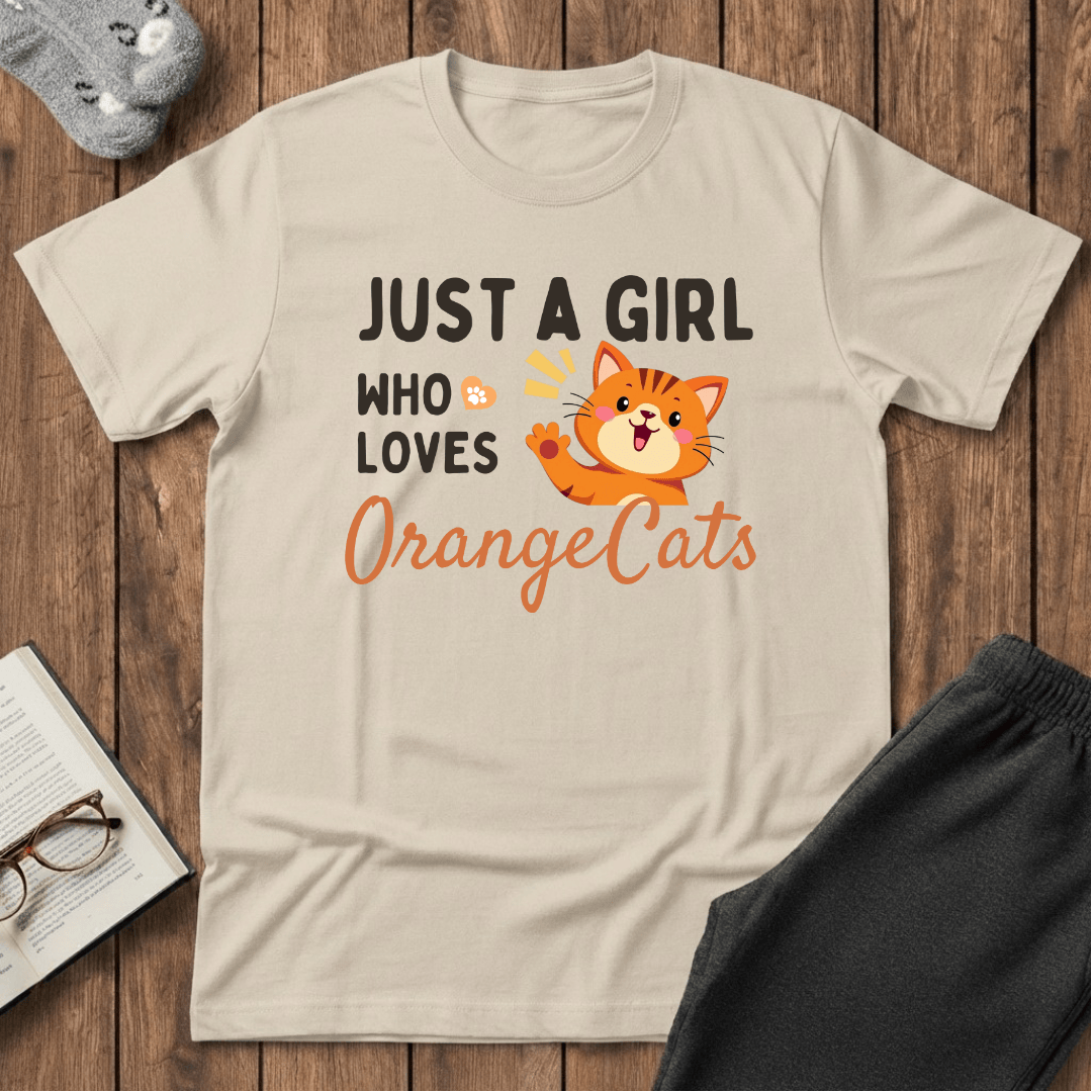 Just a Girl Who Loves Orange Cats T-Shirt