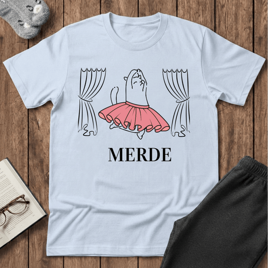 Merde - Break a Leg Ballet Cat T-Shirt