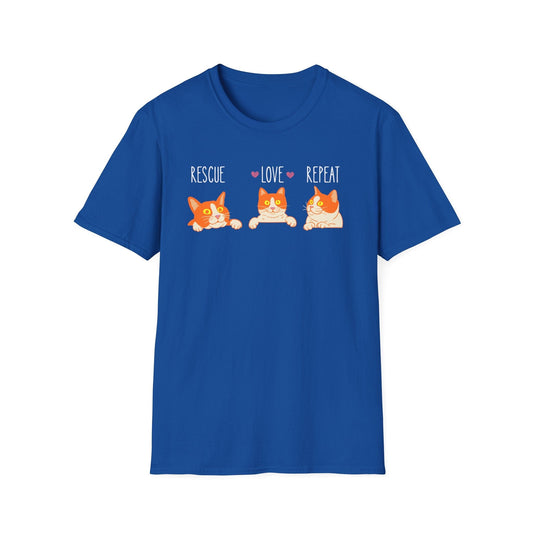 Rescue Love Repeat Cats T-Shirt