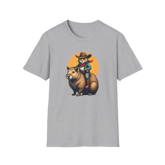 Cowboy Cat Riding Capybara T-Shirt