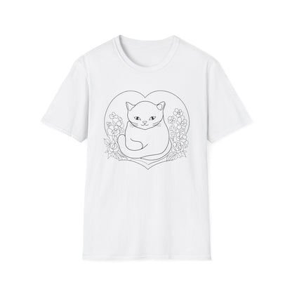Heartful Wildflower Cat T-Shirt