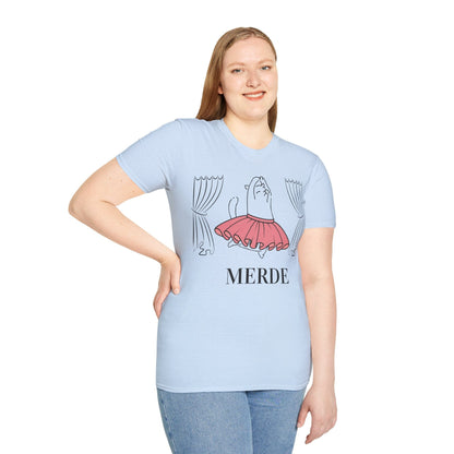 Merde - Break a Leg Ballet Cat T-Shirt