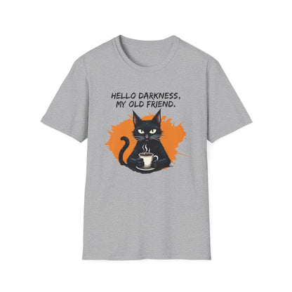 Hello Darkness, My Old Friend (Coffee Cat) T-Shirt