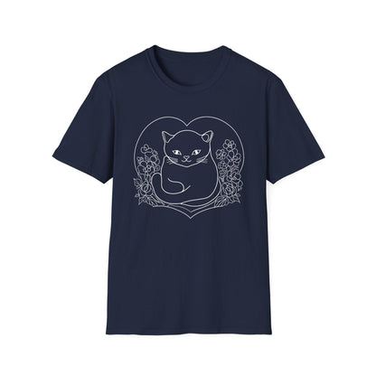 Heartful Wildflower Cat T-Shirt