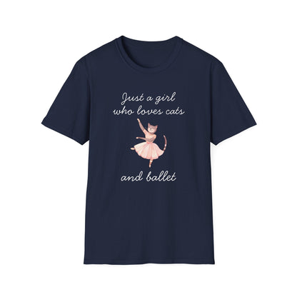 Just a Girl Who Loves Cats and Ballet T-Shirt