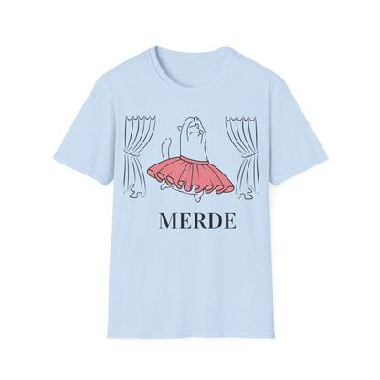 Merde - Break a Leg Ballet Cat T-Shirt
