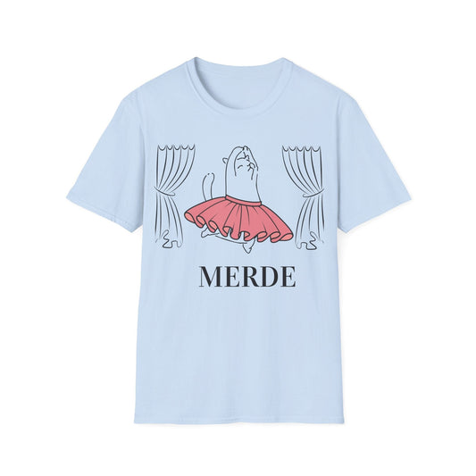Merde - Break a Leg Ballet Cat T-Shirt