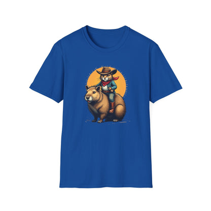 Cowboy Cat Riding Capybara T-Shirt