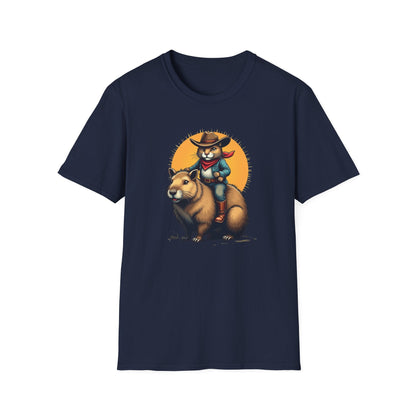 Cowboy Cat Riding Capybara T-Shirt